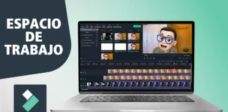 INTERFAZ DE TRABAJO de Filmora